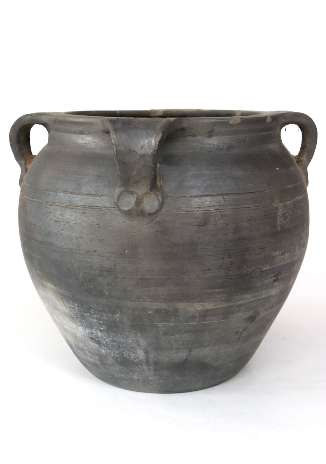 Dunkelgraue Terrakotta Vase antik, 31xø34 Dunkelgraue Terrakotta Vase antik, 31xø34