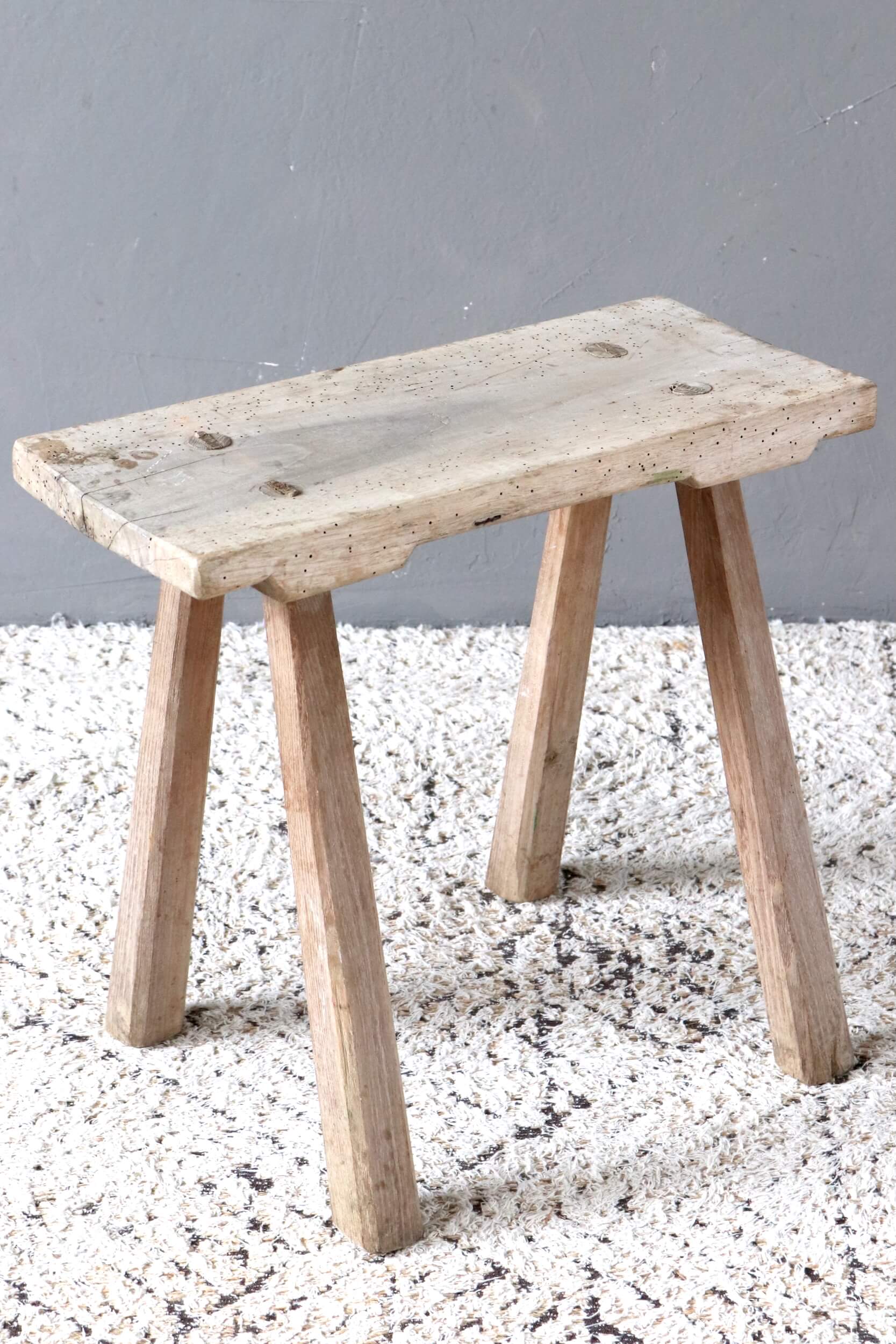 Old stool natural wood