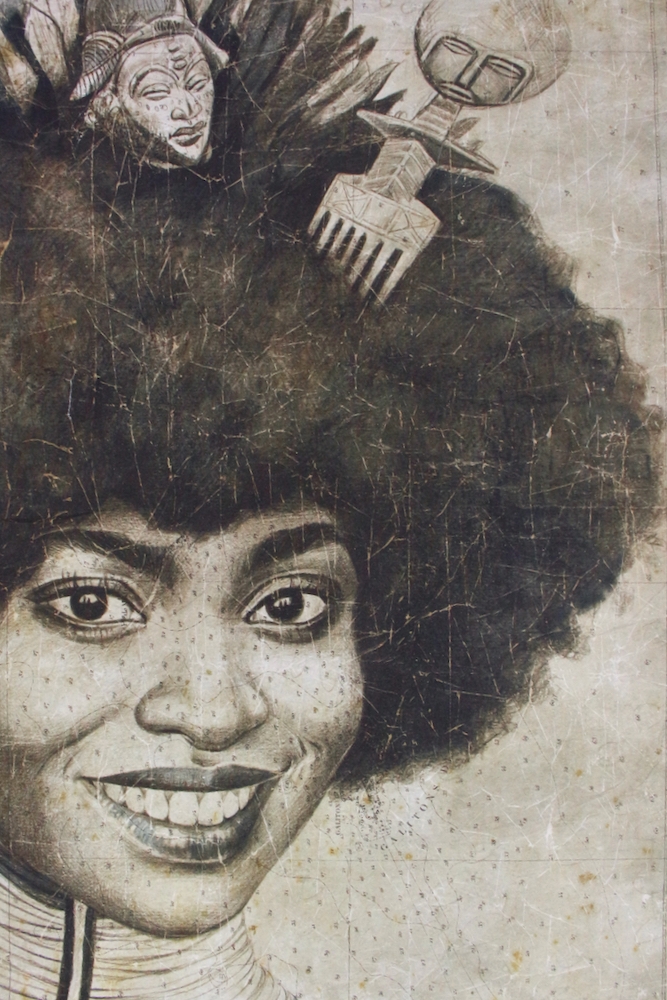 Wandbild 'Frau aus Afrika' 120x90, tapetenbild mit Afrikanerin, Wall chart africain woman, wallpaper poster African woman stepahnie Ledoux Wandbild 'Äthiopierin' 120x90