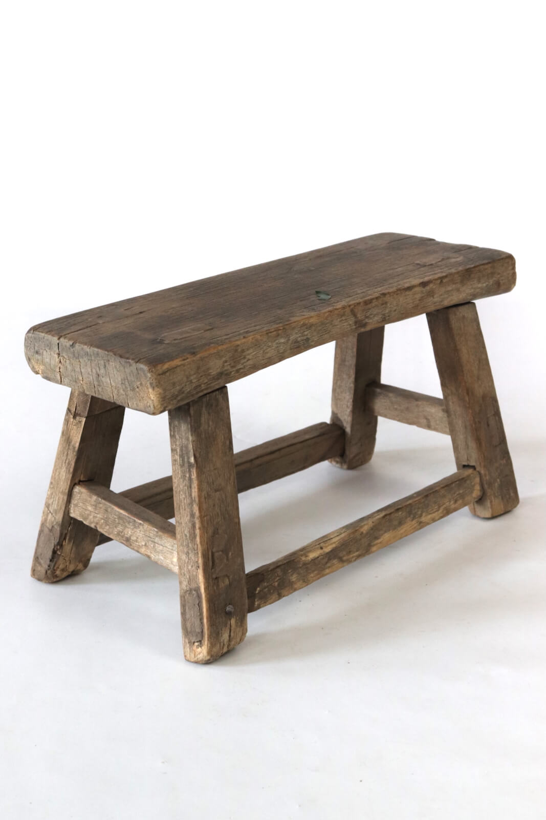 Holzschemel  antik Wabi Sabi 