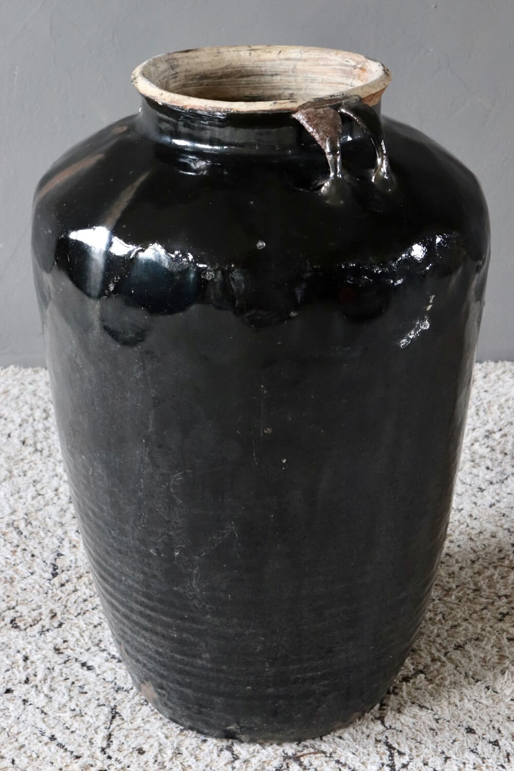 Large antique urn black