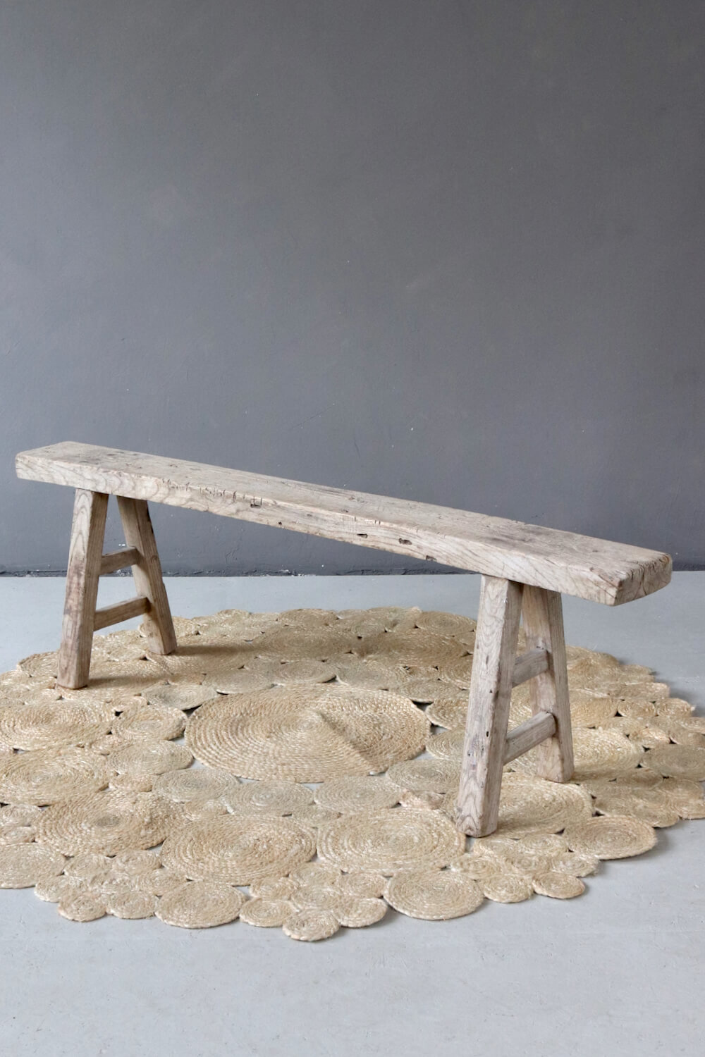 Rustic wooden bench China  153 cm