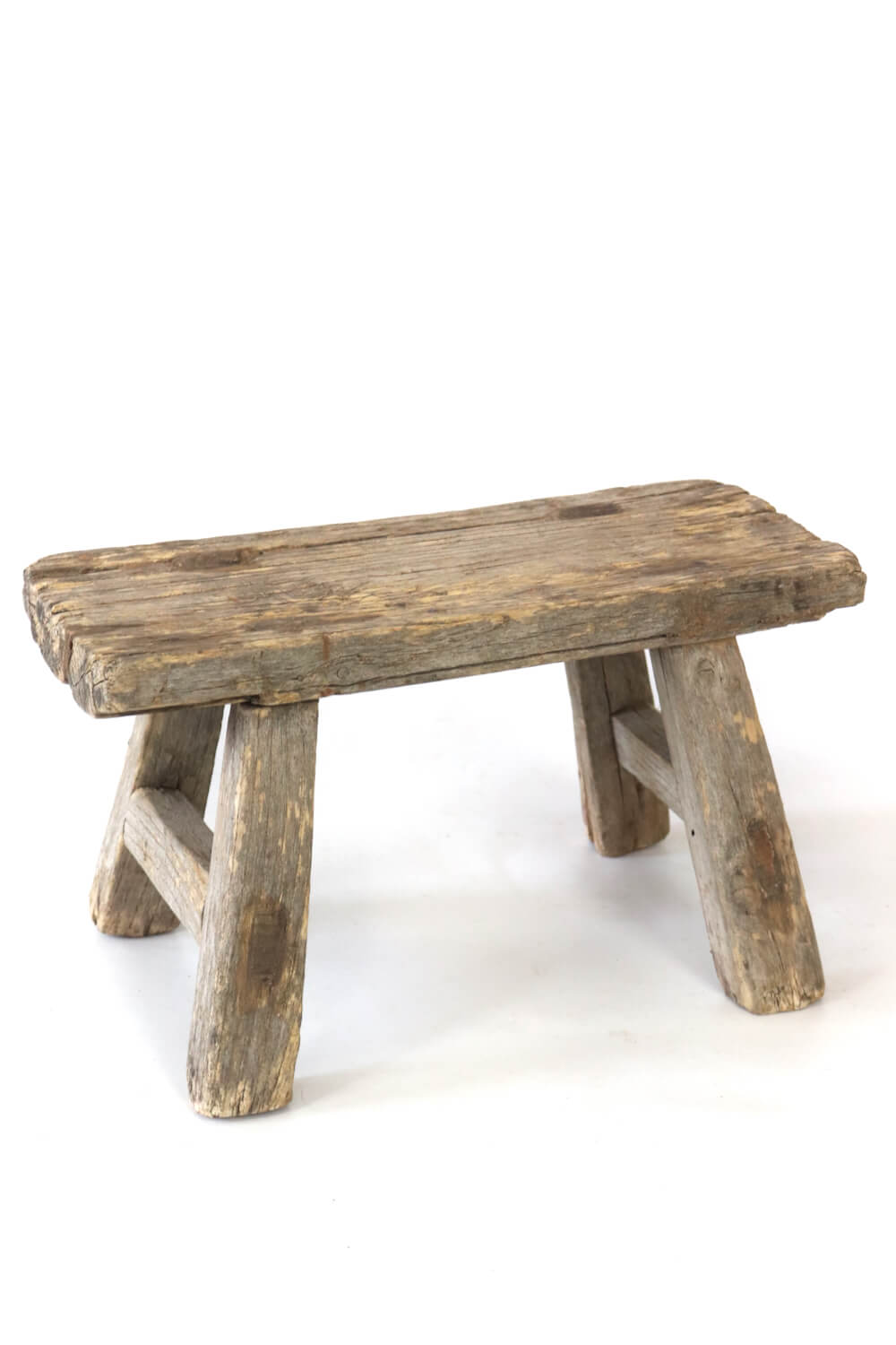 Wooden stool antique rustic