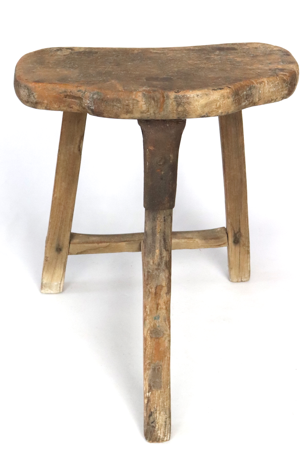Antique wooden cloud stool 