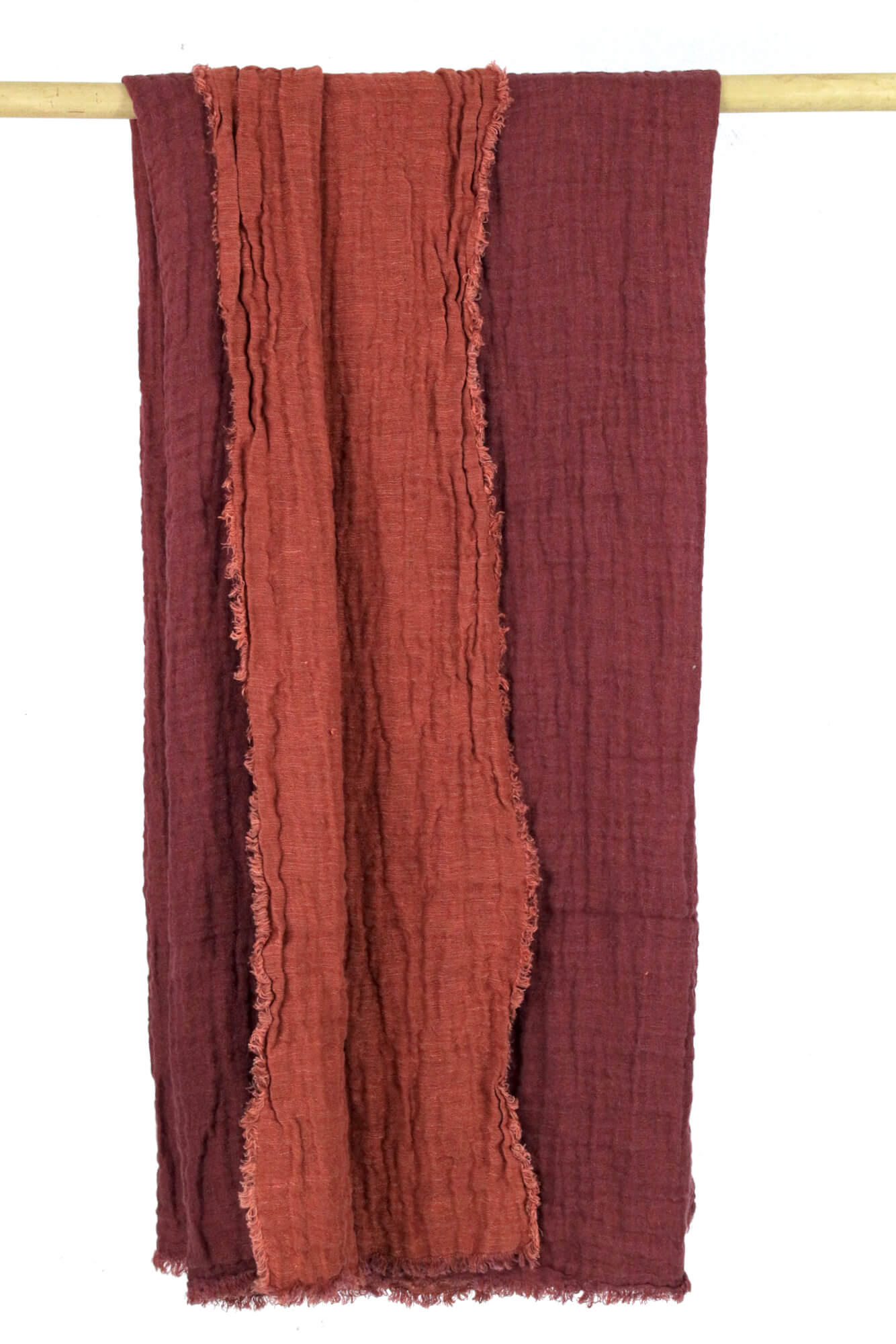 Leinen Decke rot zweifarbig