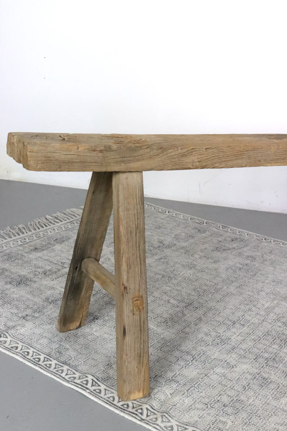 Schmale Holzbank antik China 124 cm