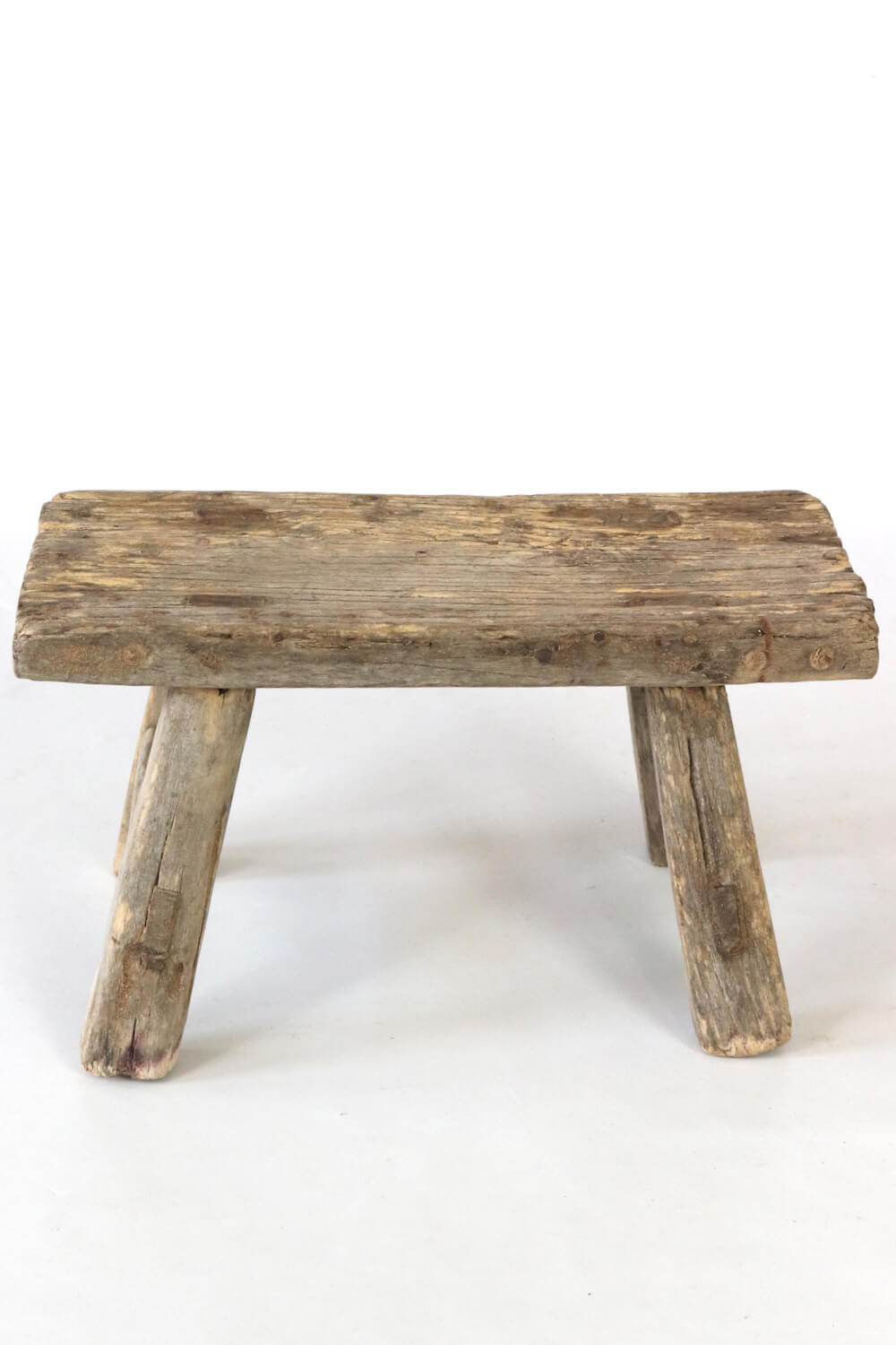 Wooden stool antique rustic