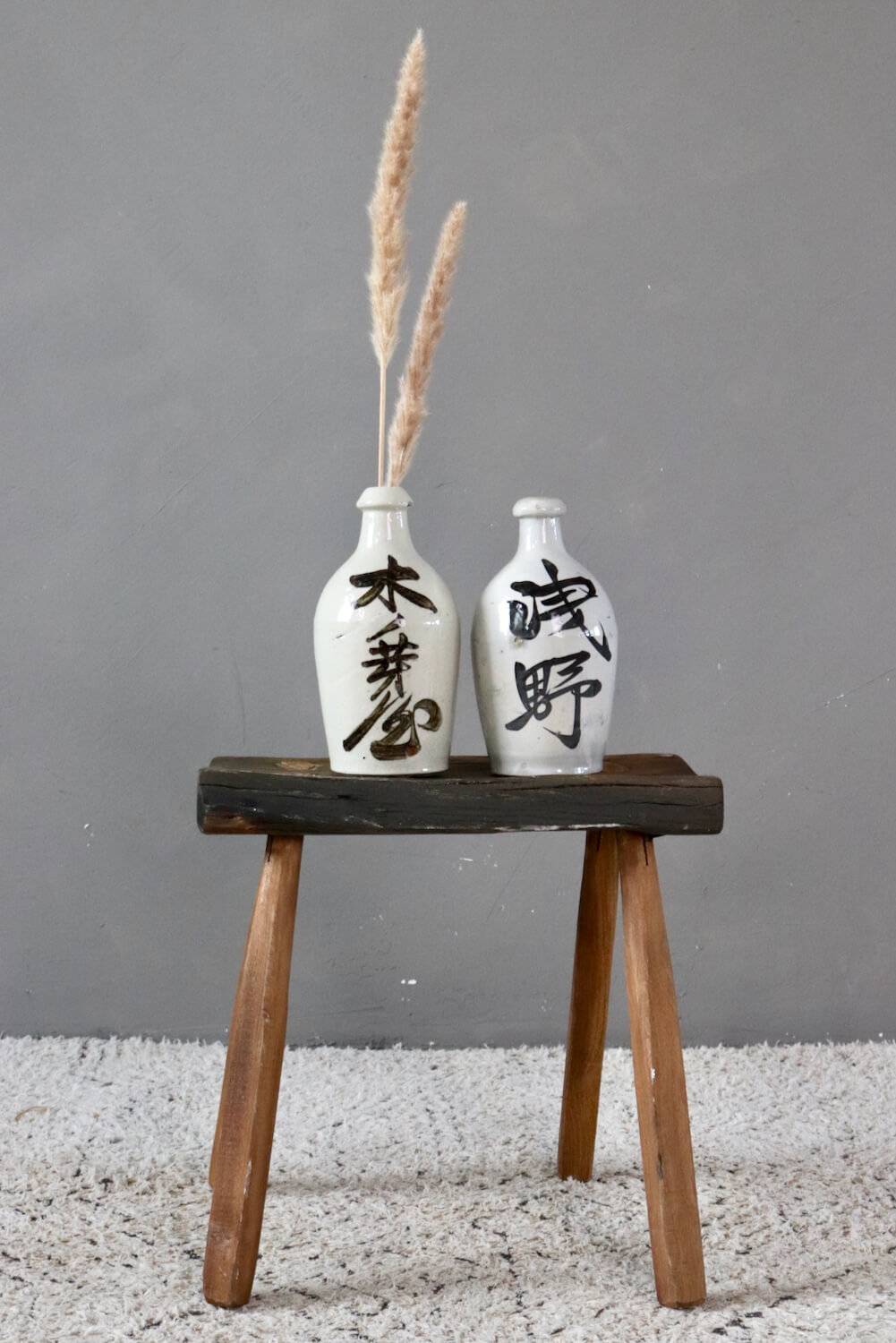 Rustic wooden stool 