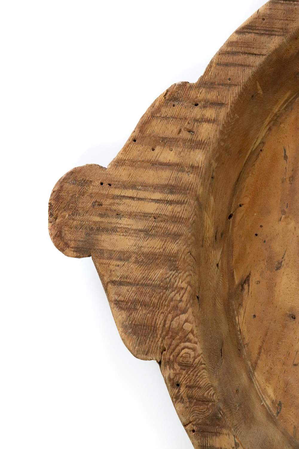 Alte Holzschale mit Ohren Indien Ø 35 cm 