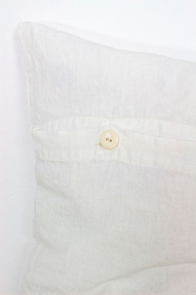 Leinen Kissenbezug gewaschen weiß ecru, 30x50