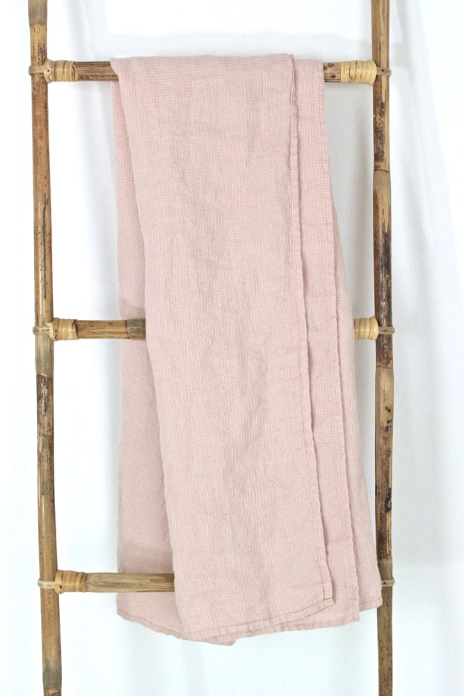 badetuch handtuch rosa leinen waffelleinen ros´ Großes Leinenhandtuch rosa, 130x75