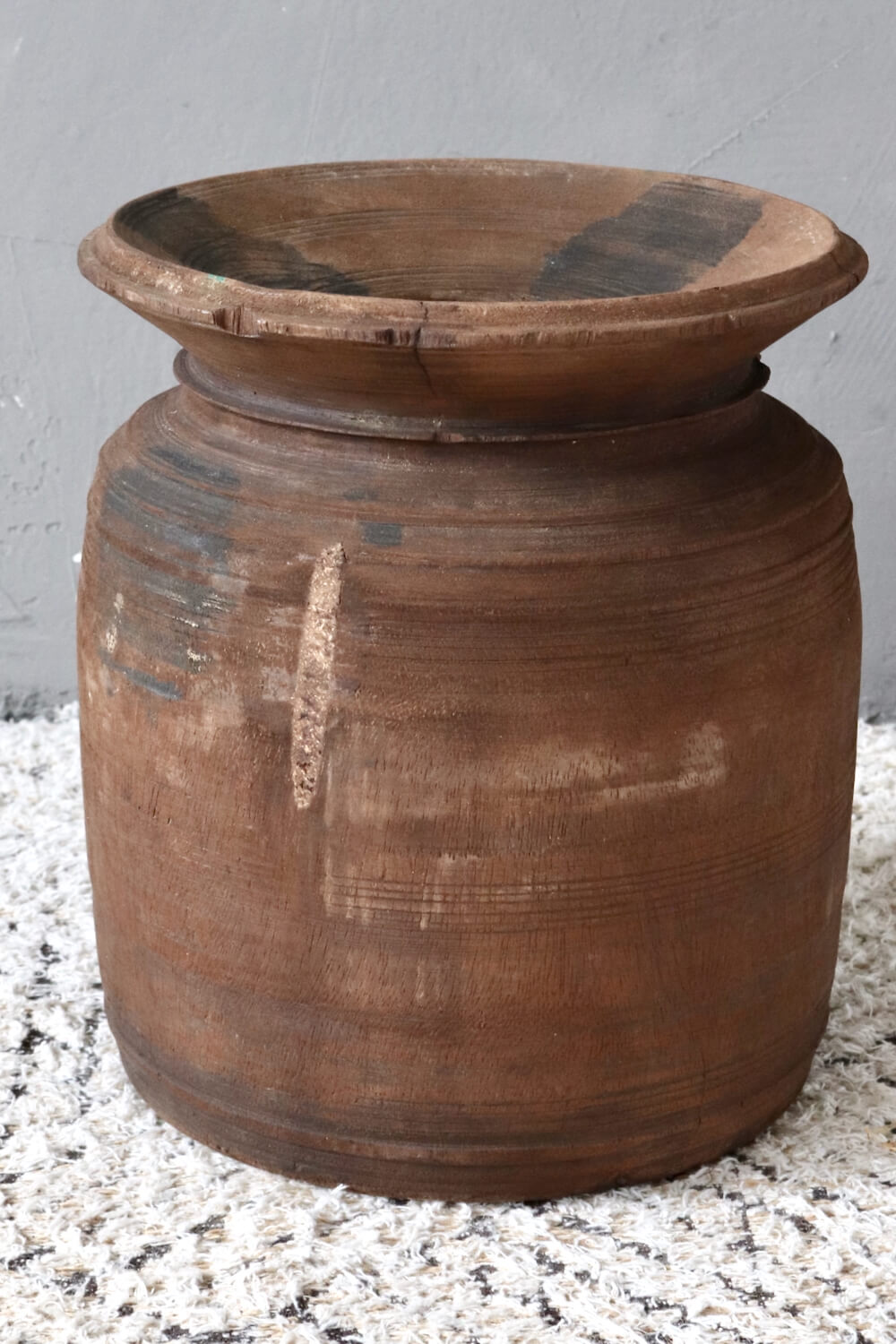 Big Nepal wooden pot 31xø27