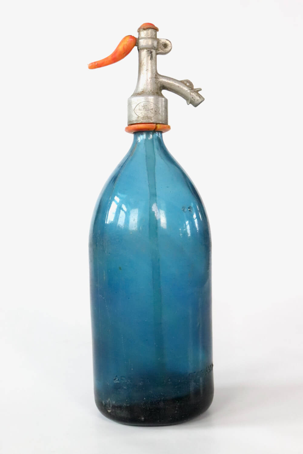 Soda Flasche antik blau