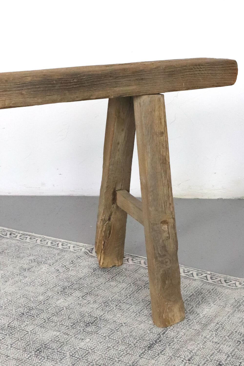 Schmale Holzbank antik China 124 cm