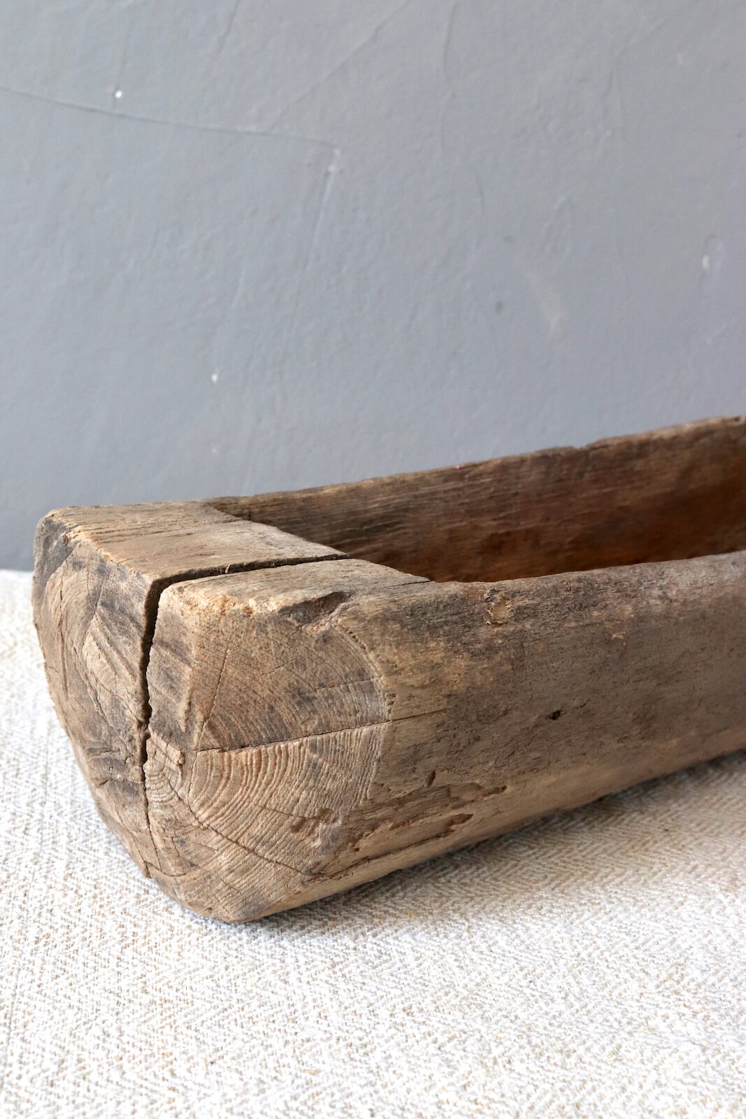 Holztrog rustikal antik, 11x45x14
