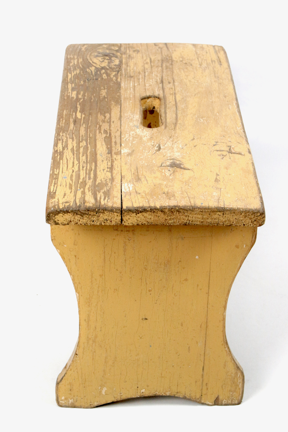 Antiker Fußschemel ocker Antiker Fußschemel ocker