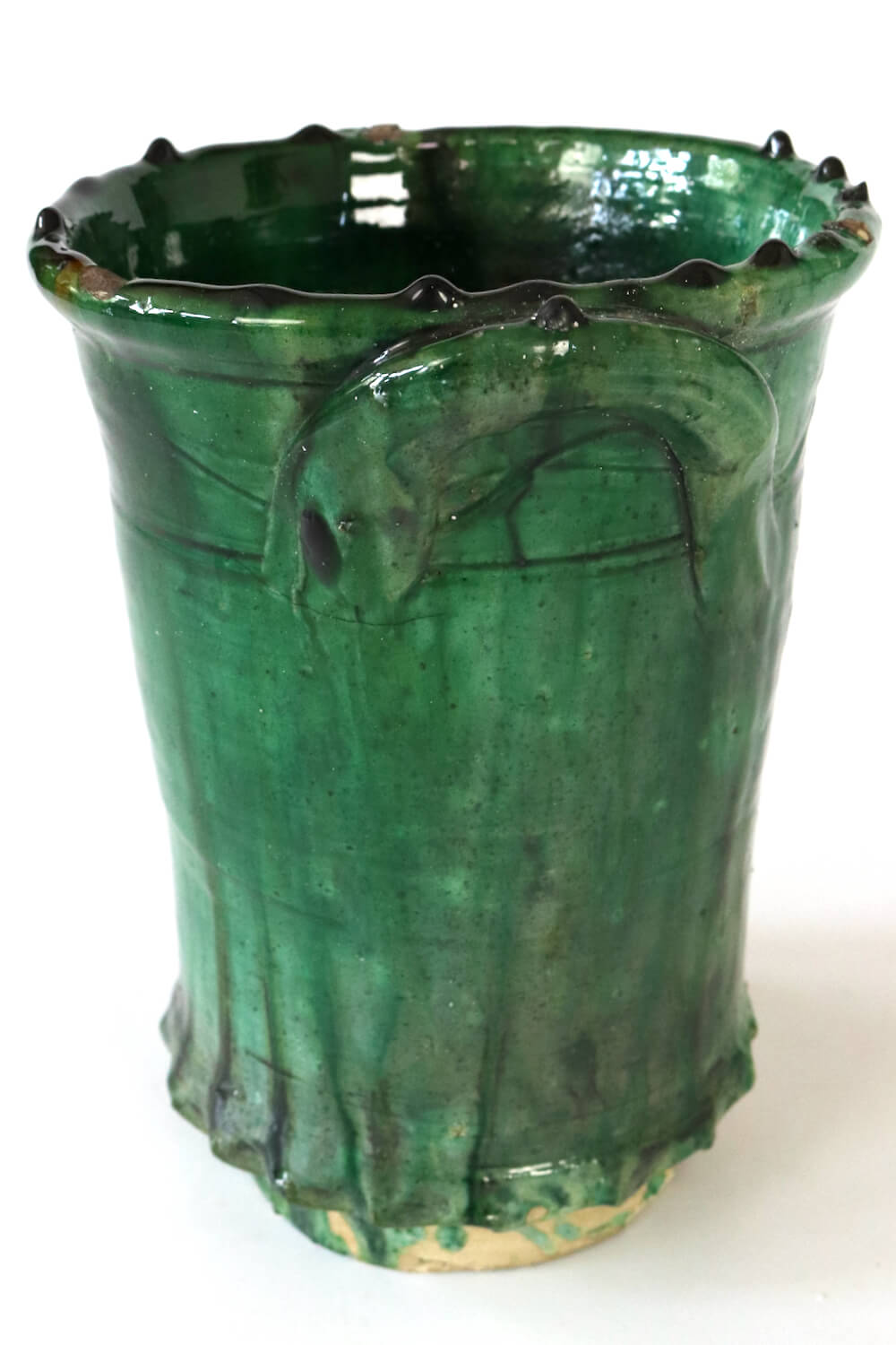 Keramik Vase  grün Marokko, 21xø16 