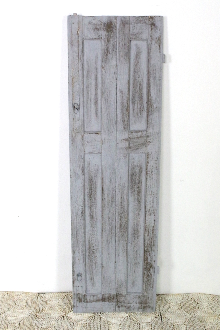 antique wooden shutter Fensterladen antik grau, 140x41