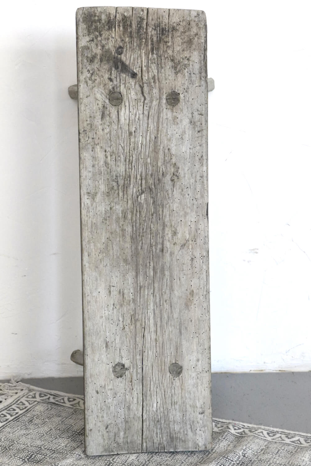 Old bench with grey legs, 82 cm