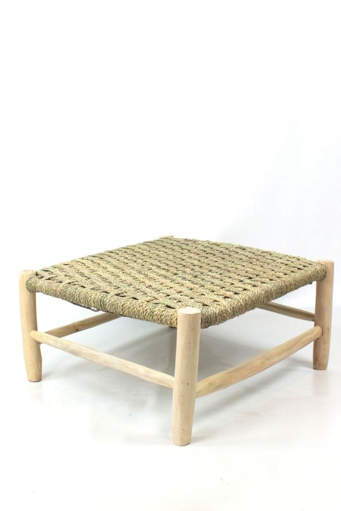niedriger großer hocker mit geflecht Großer niedriger Hocker mit Geflecht, 30x60x60