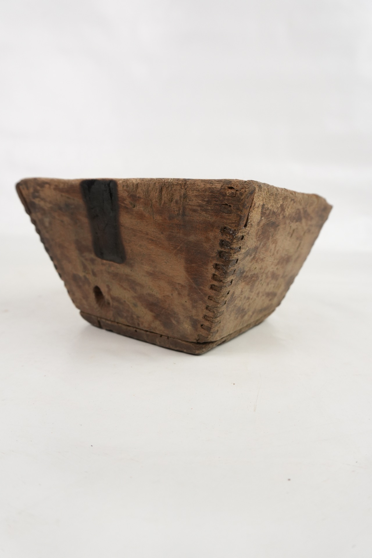 antiker Reisbehälter Holz, 11x18x18