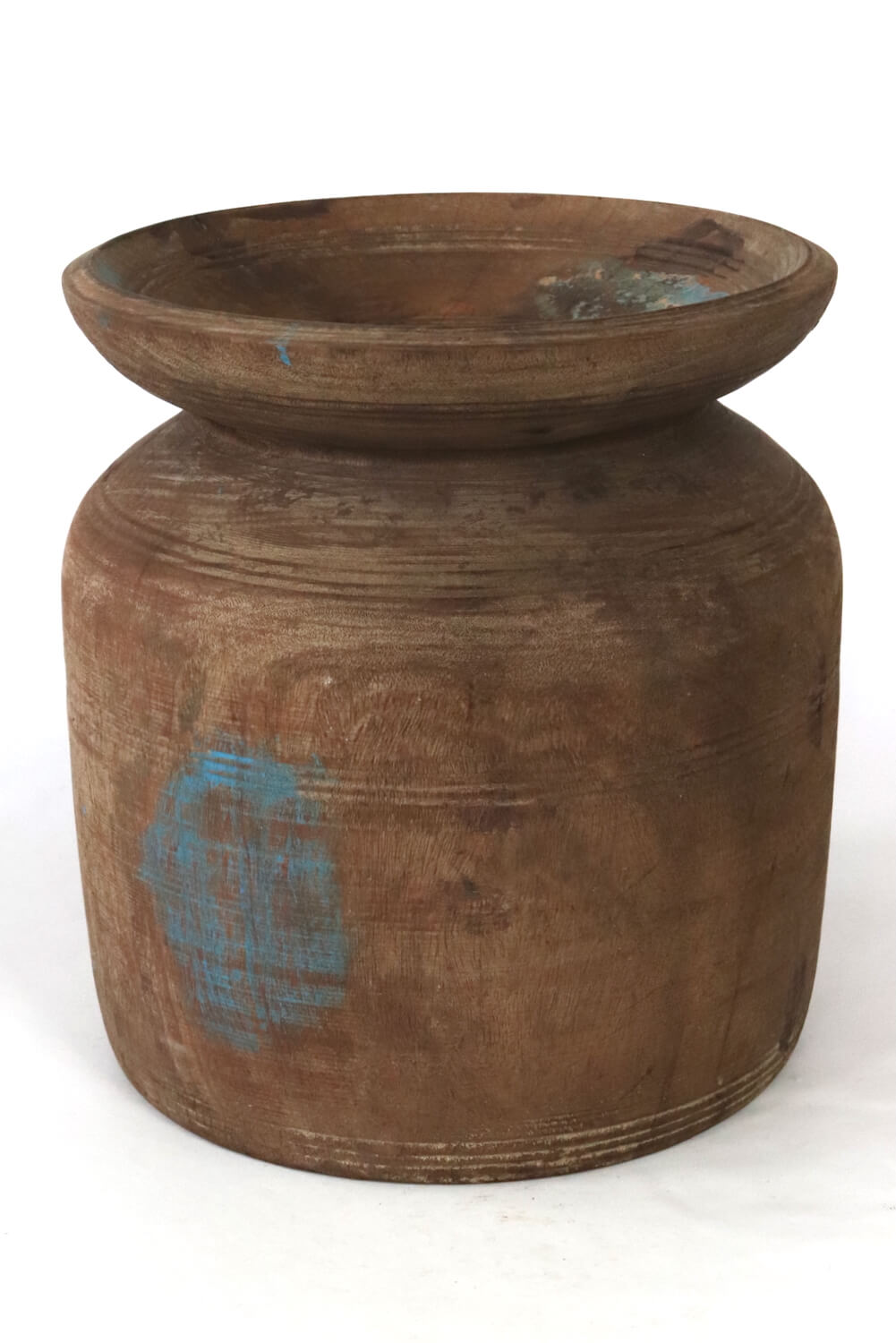 Große Holzvase Nepal antik, 35xø30 Große Holzvase Nepal antik, 35xø30