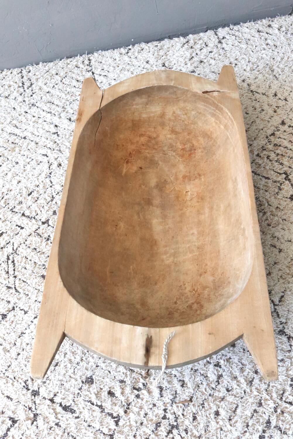 Großer alter Holztrog, 73x36x14
