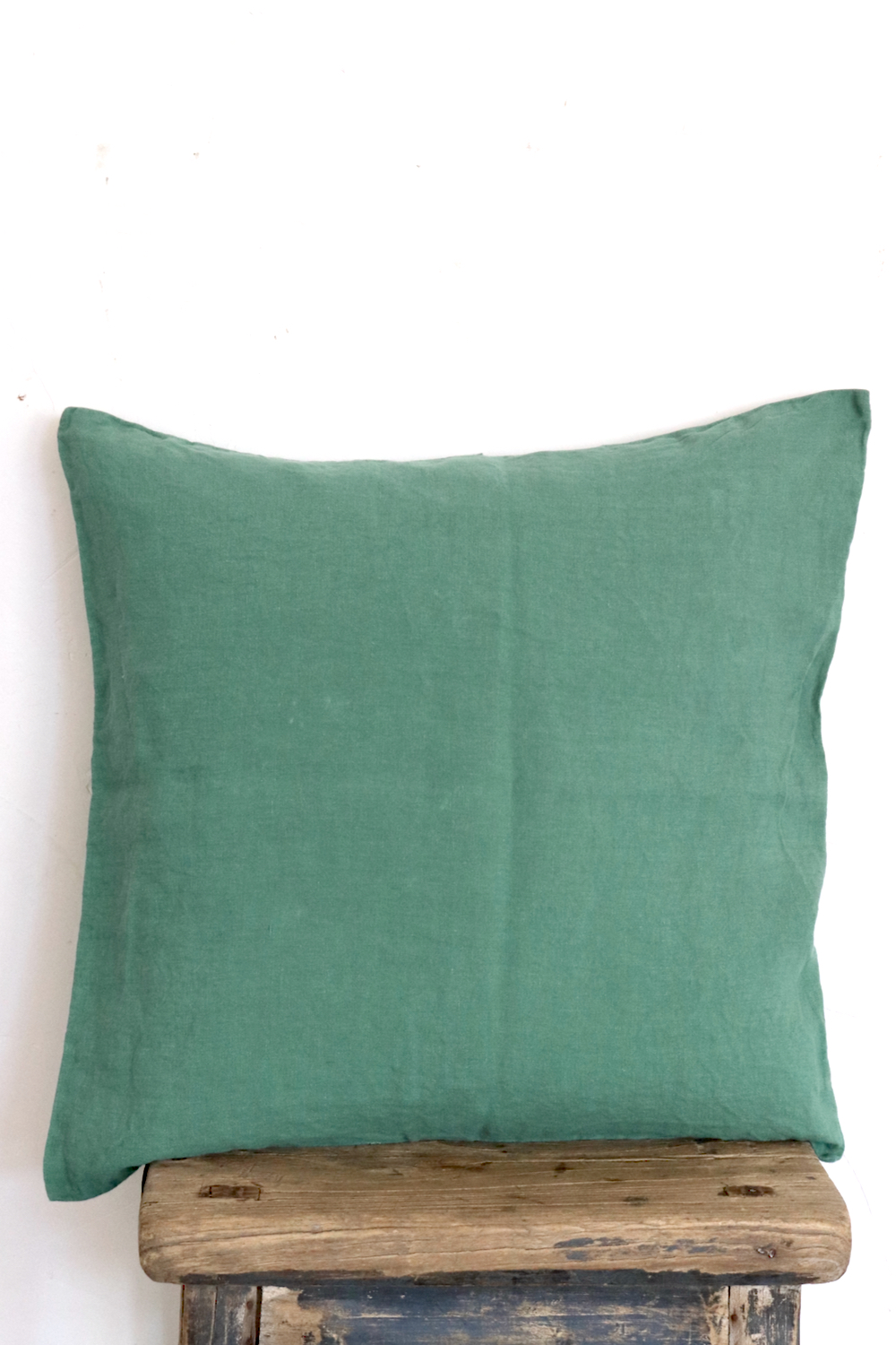 Kissenbezug Knitterleinen grün 50x50