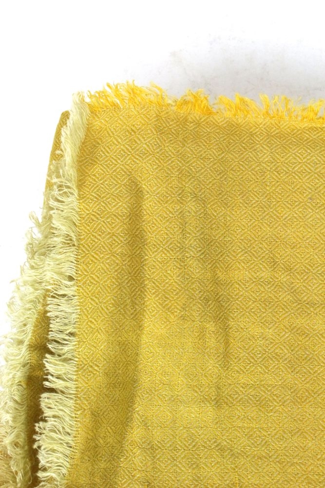 Leinenplaid aus gewaschenem Leinen, Safran Gelb 