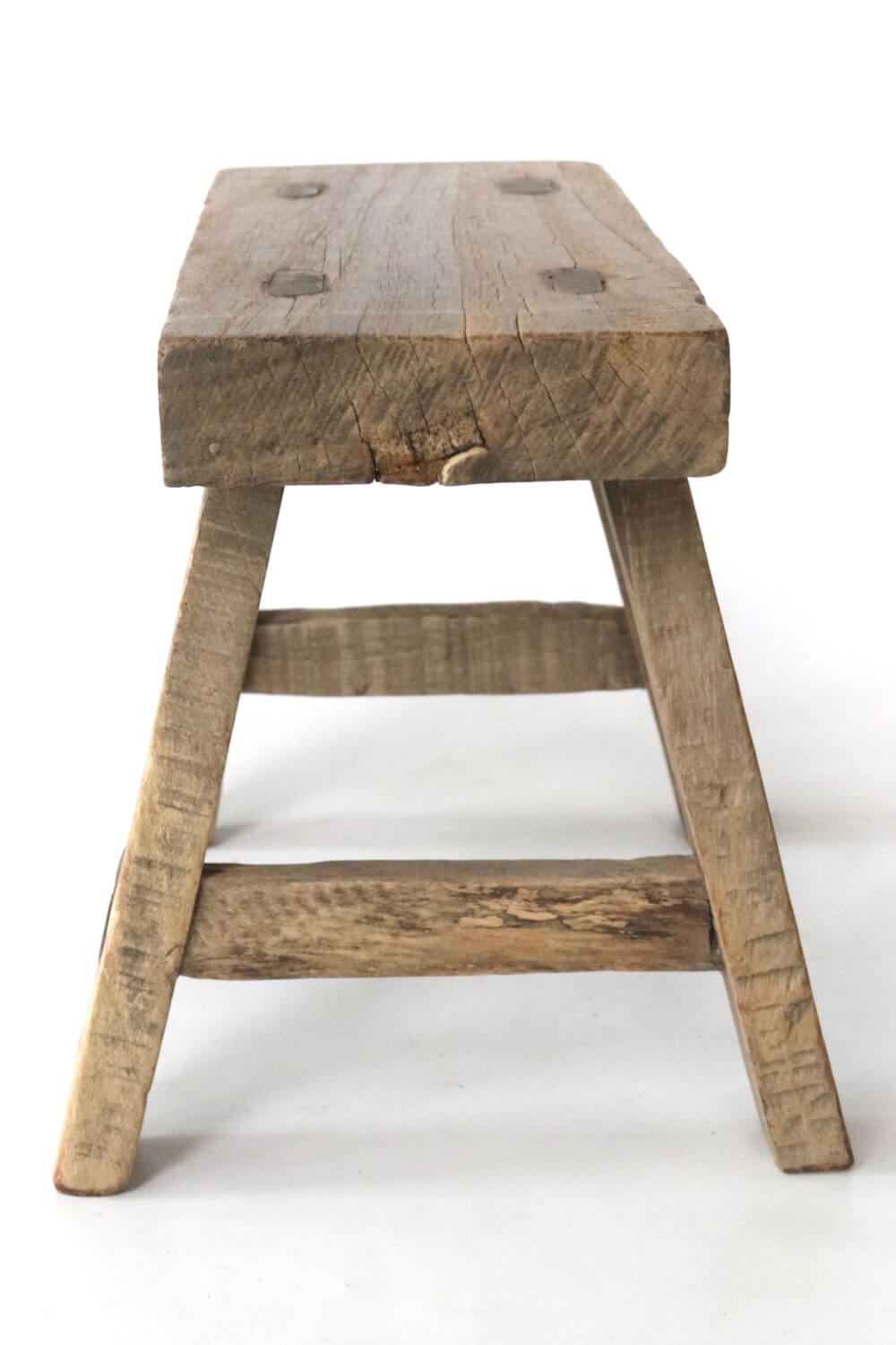Holzschemel  antik Wabi Sabi