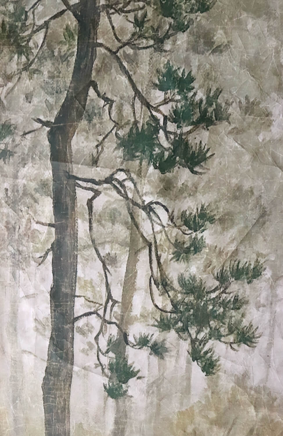 Wandbild groß mit Wald 2x 90x180