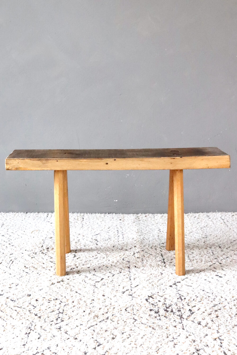 Derbe Holzbank aus Antikholz, 80 cm Derbe Holzbank aus Antikholz, 80 cm