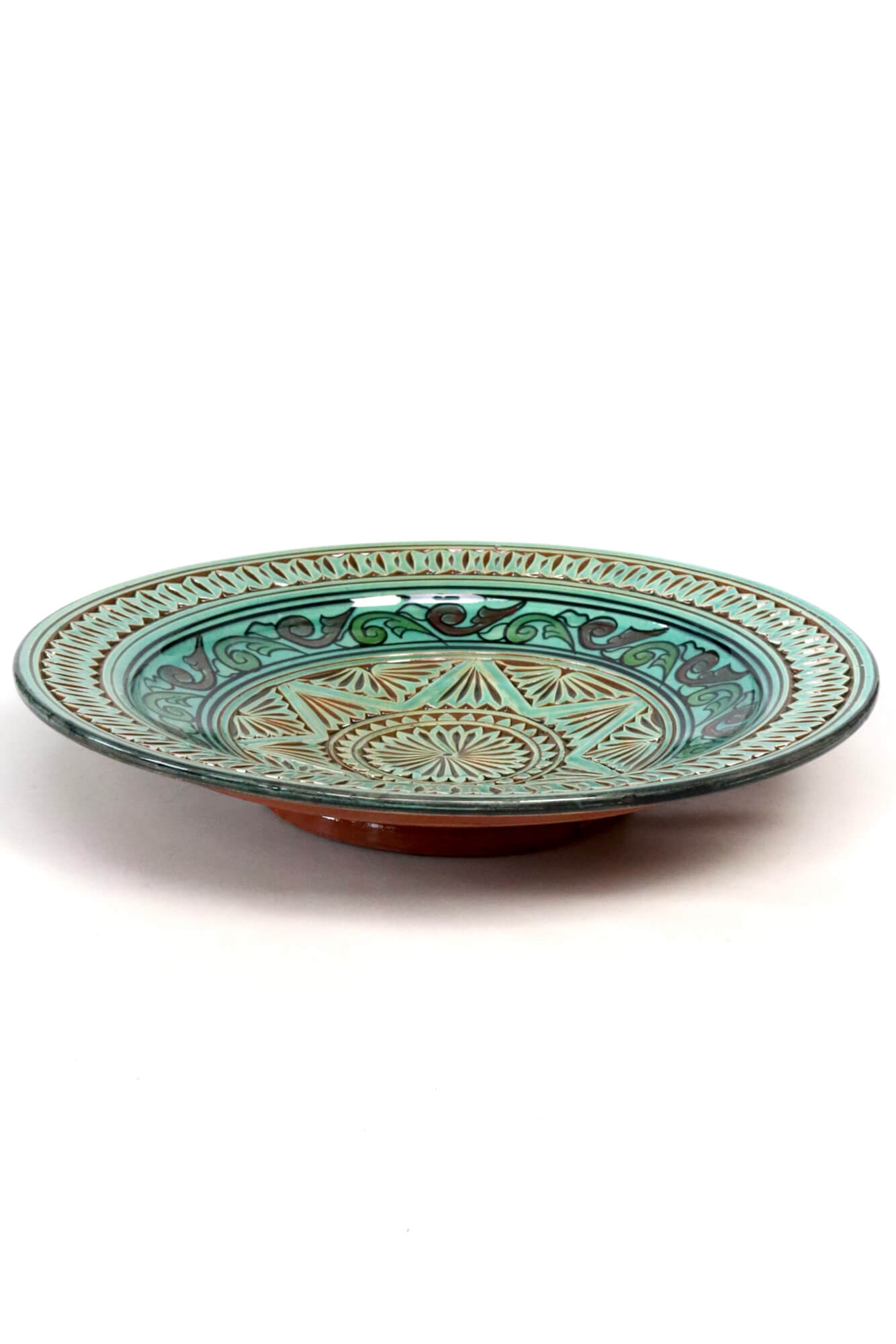 Turquoise ceramic bowl Safi Morocco