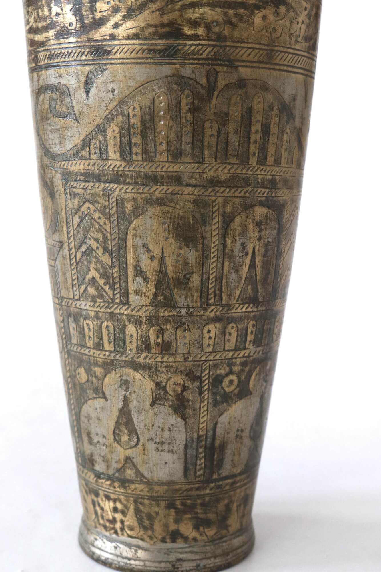 Antique brass lassi cup XL