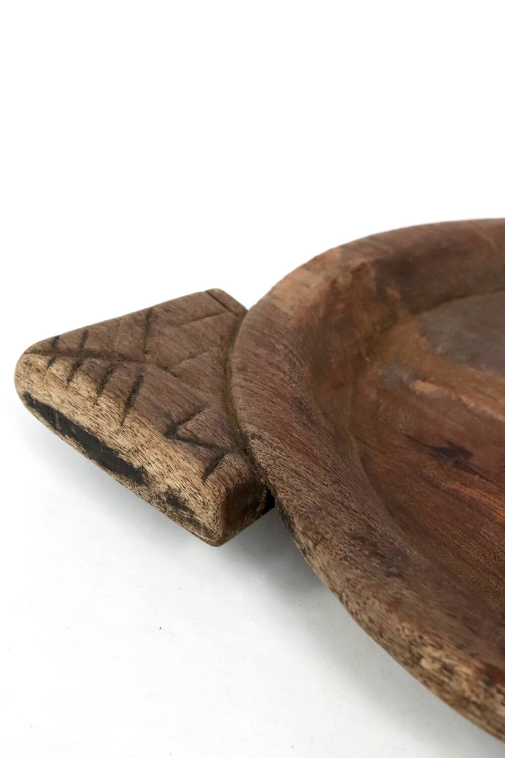 Holzschale Indien antik, Ø 38x51
