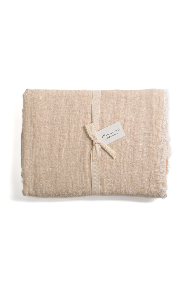 Linen curtain light pink