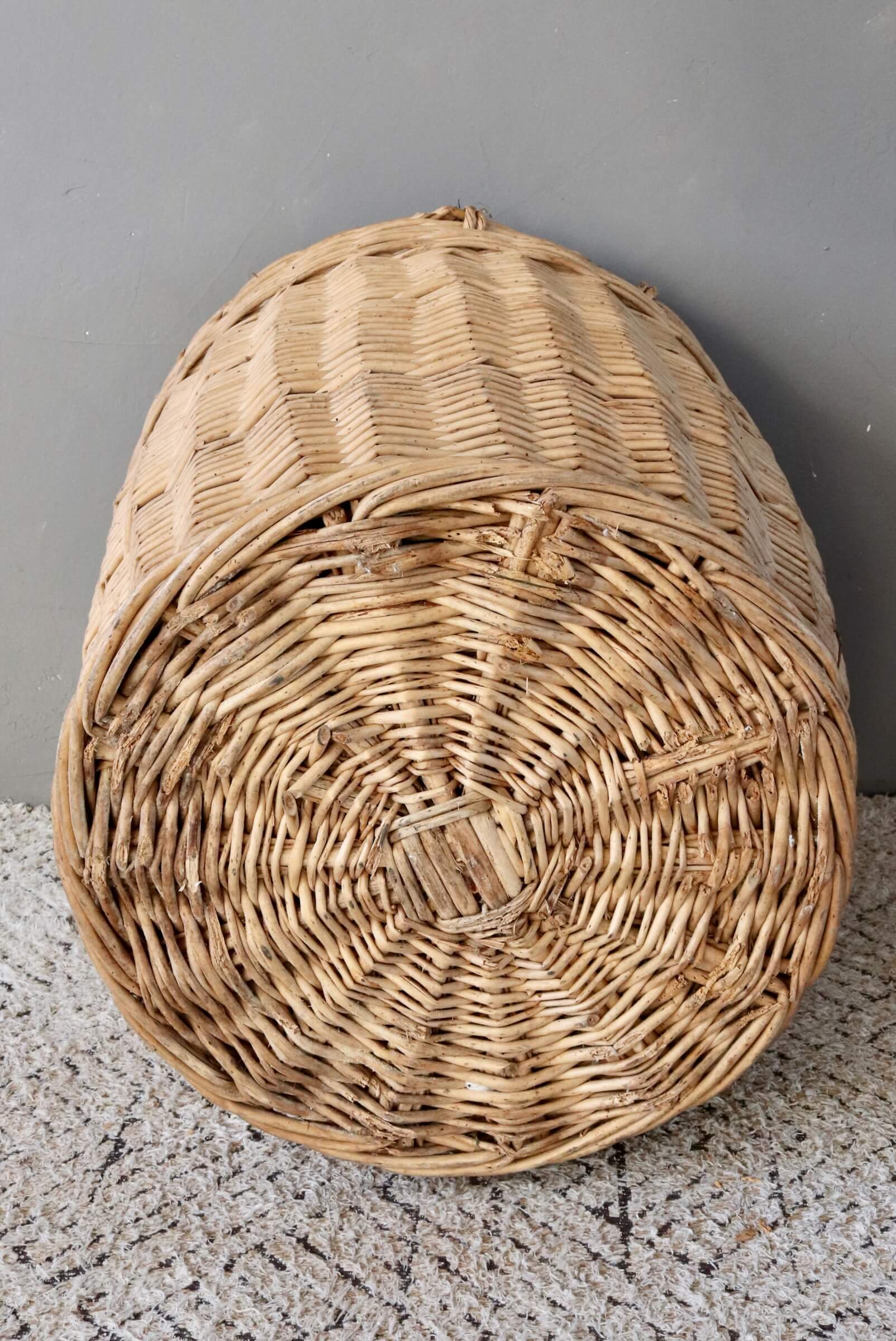 Vintage wicker glass balloon