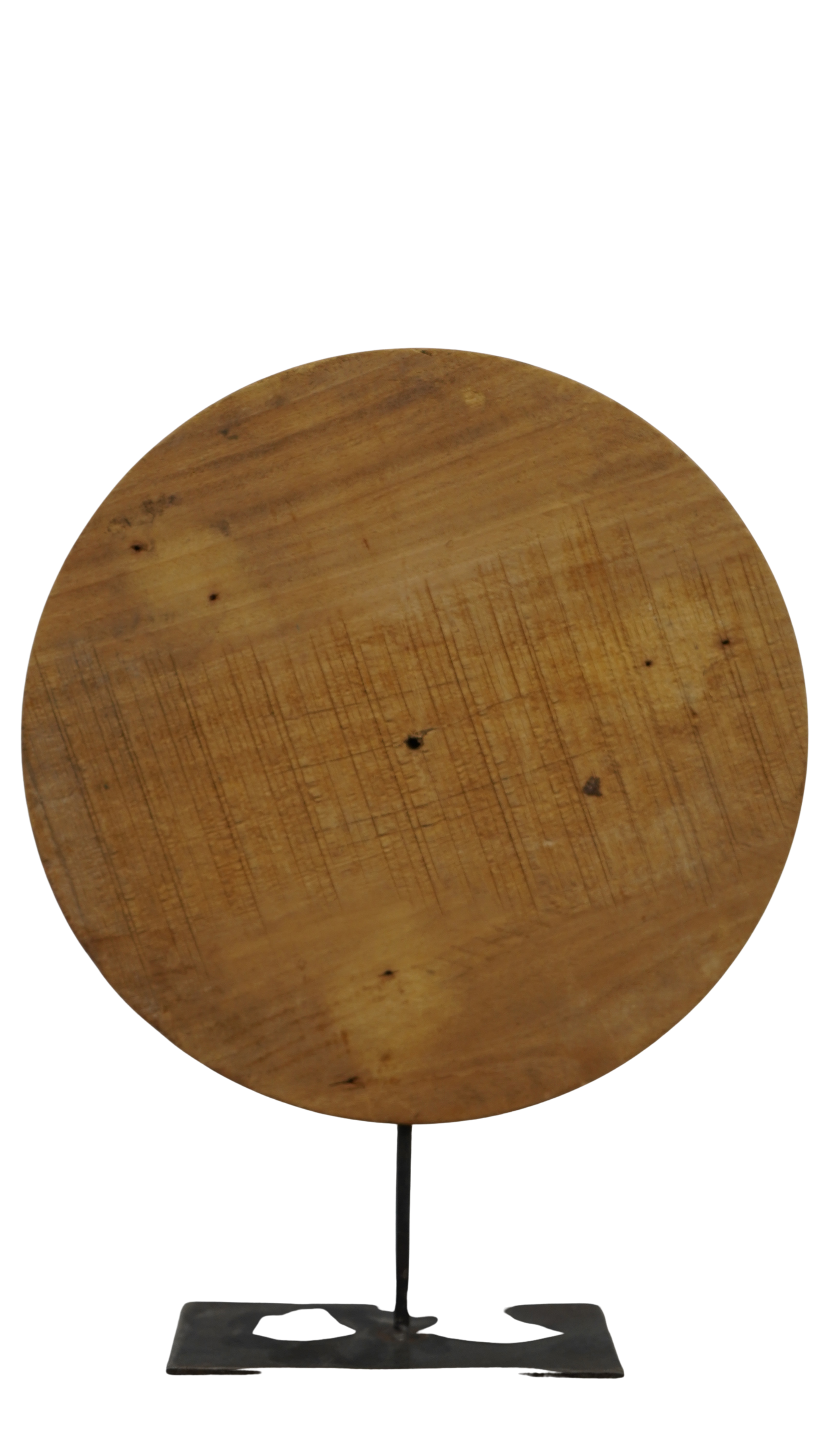Antike Holzrosette auf Standfuß