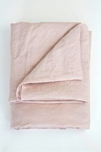 Leinenbettwäsche rosa,  gewaschenes Leinen