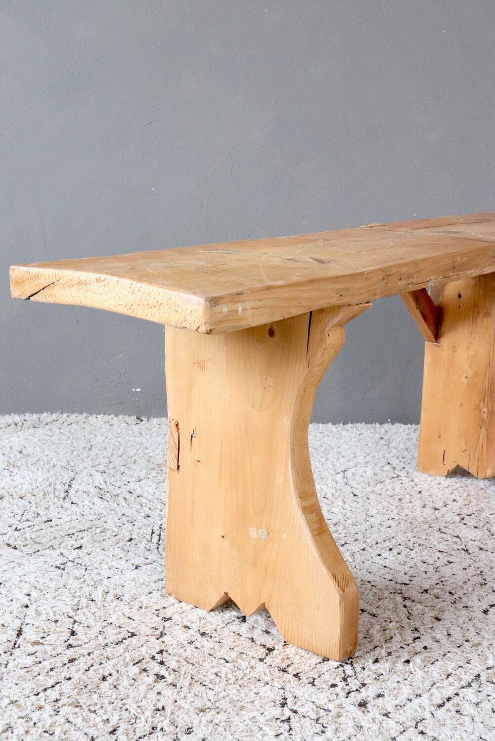 Old wooden farmhouse bench 120 cm