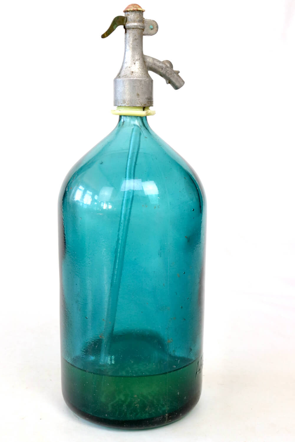 Große Siphonflasche blau