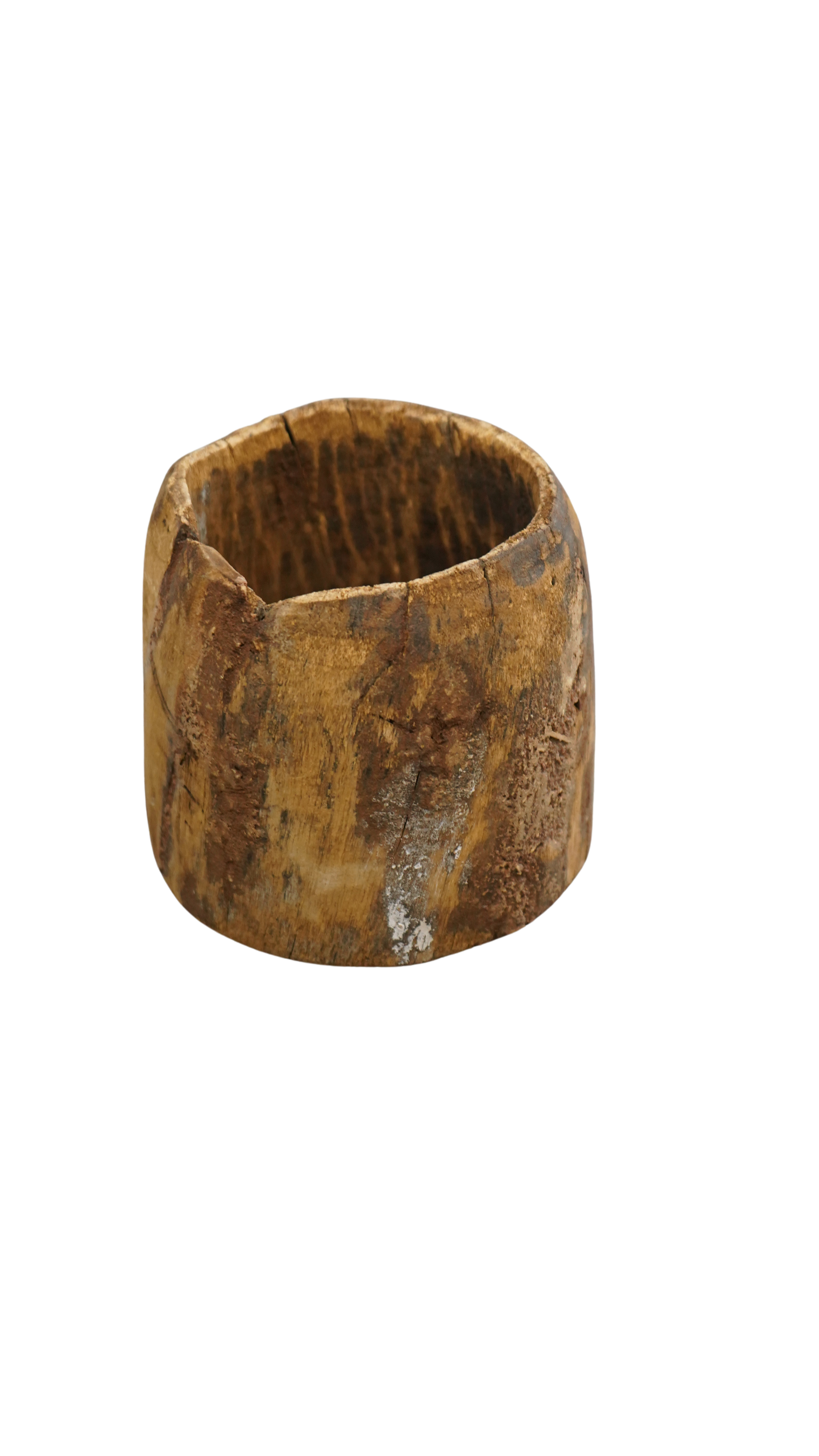 derbe Holzvase - Holztopf aus Nepal
