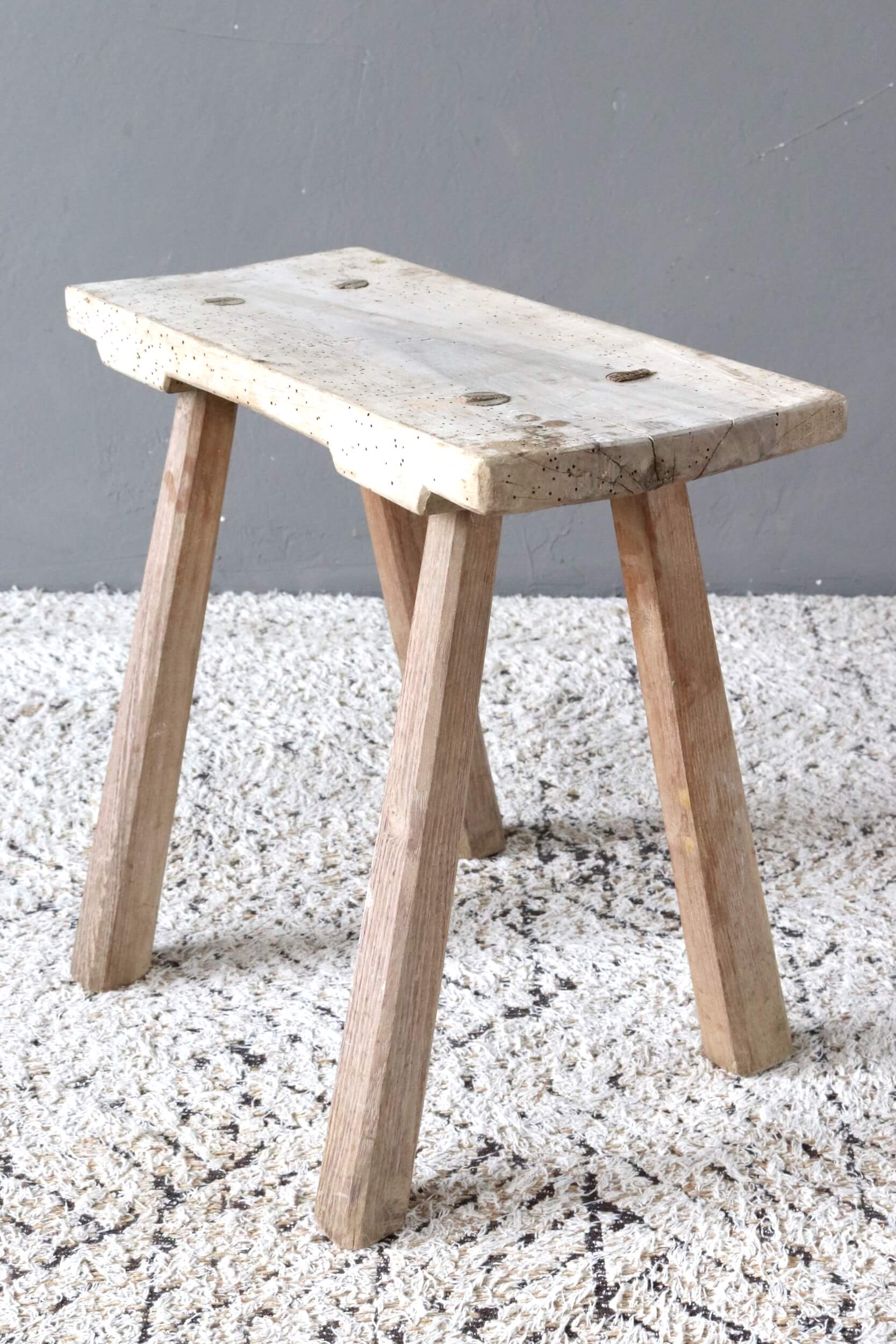 Old stool natural wood