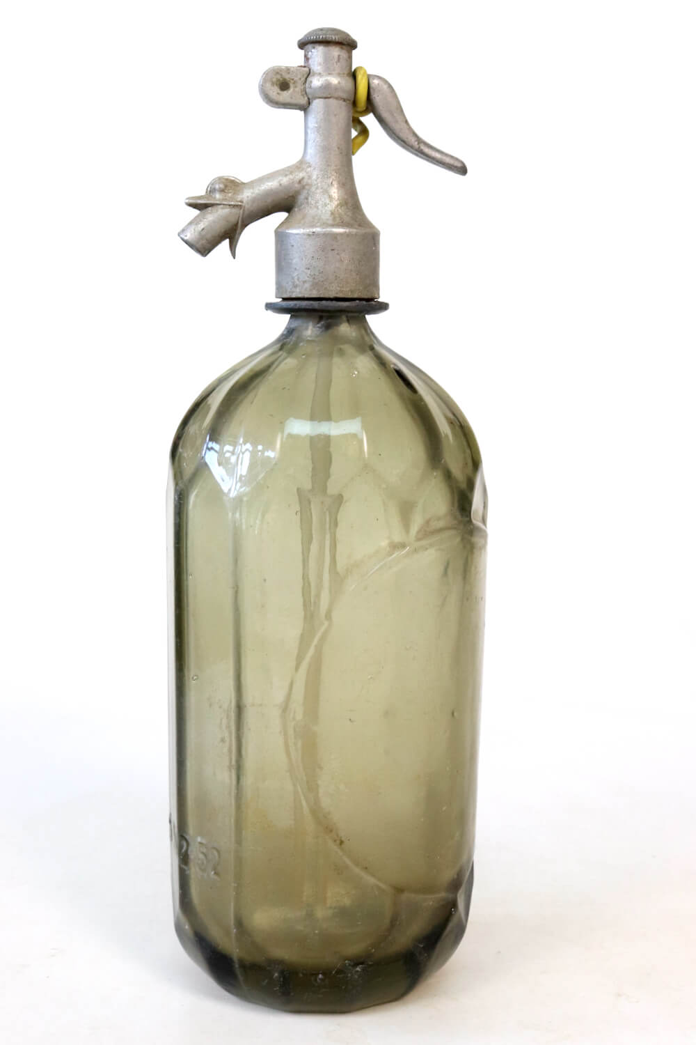 Sodaflasche antik grau, Facettenform