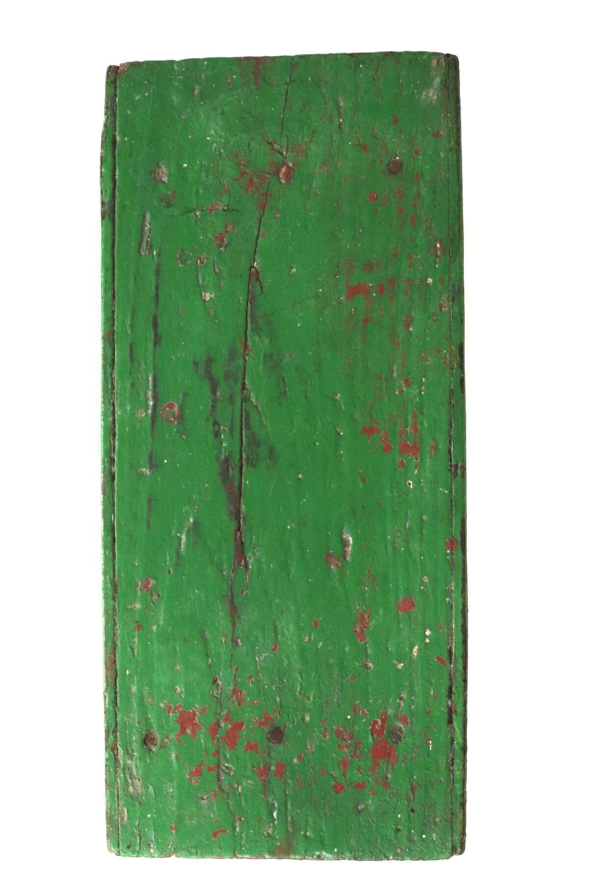 Antique wooden stool green
