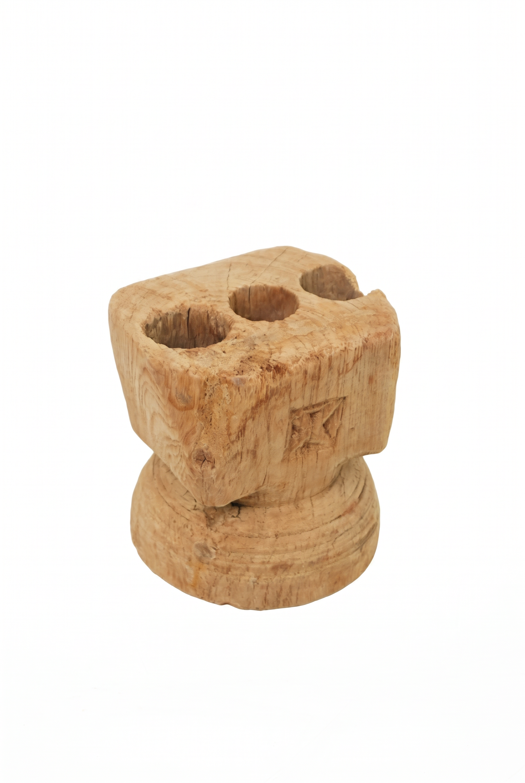 Kerzenständer aus Holz antik, rustikal