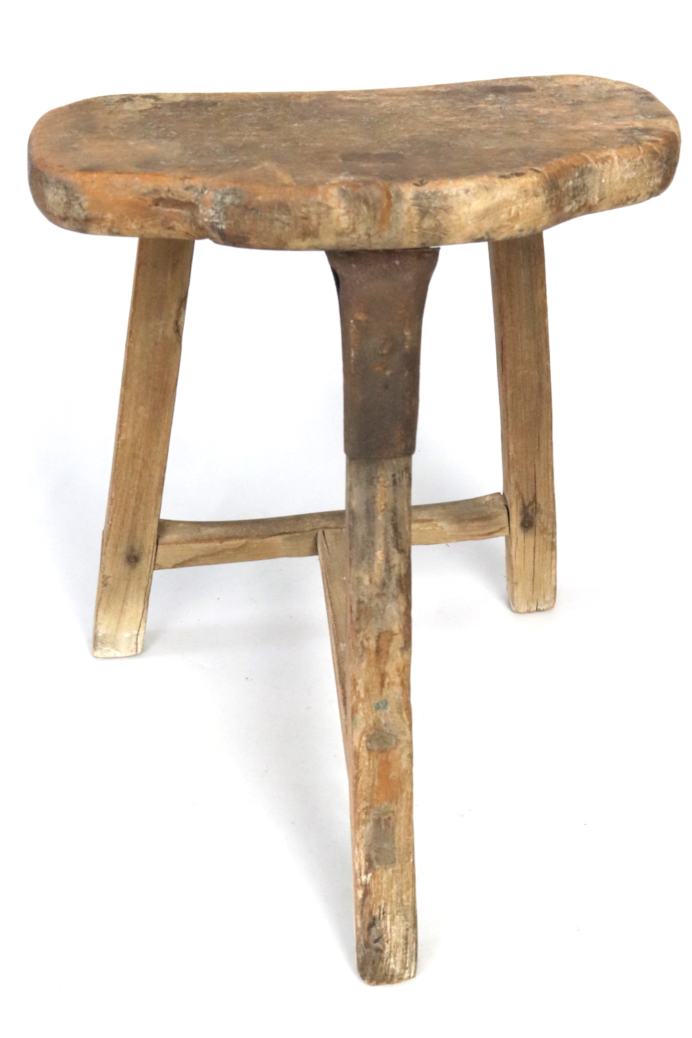 Antique wooden cloud stool 