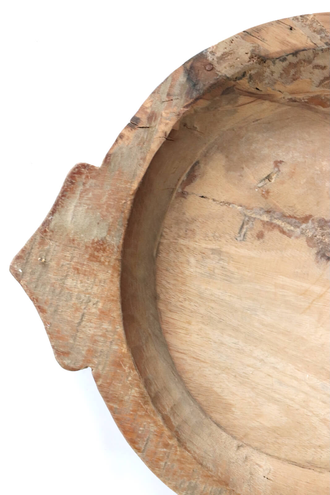 Holzschale Indien antik, Ø 38x47