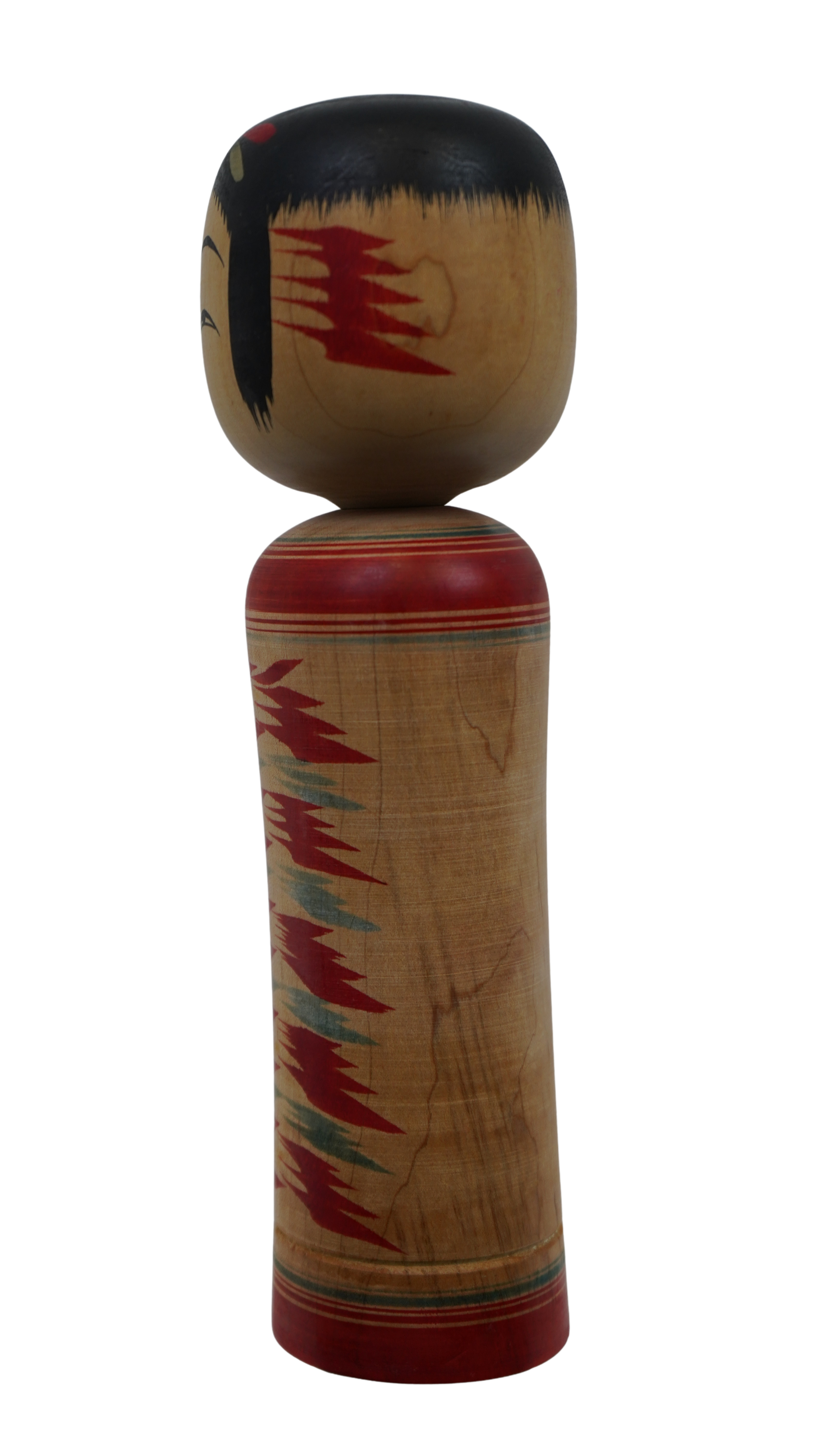 Japanische Kokeshi-Holzpuppe – Kazuo Akiyama – signiertes Vintage-Sammlerstück