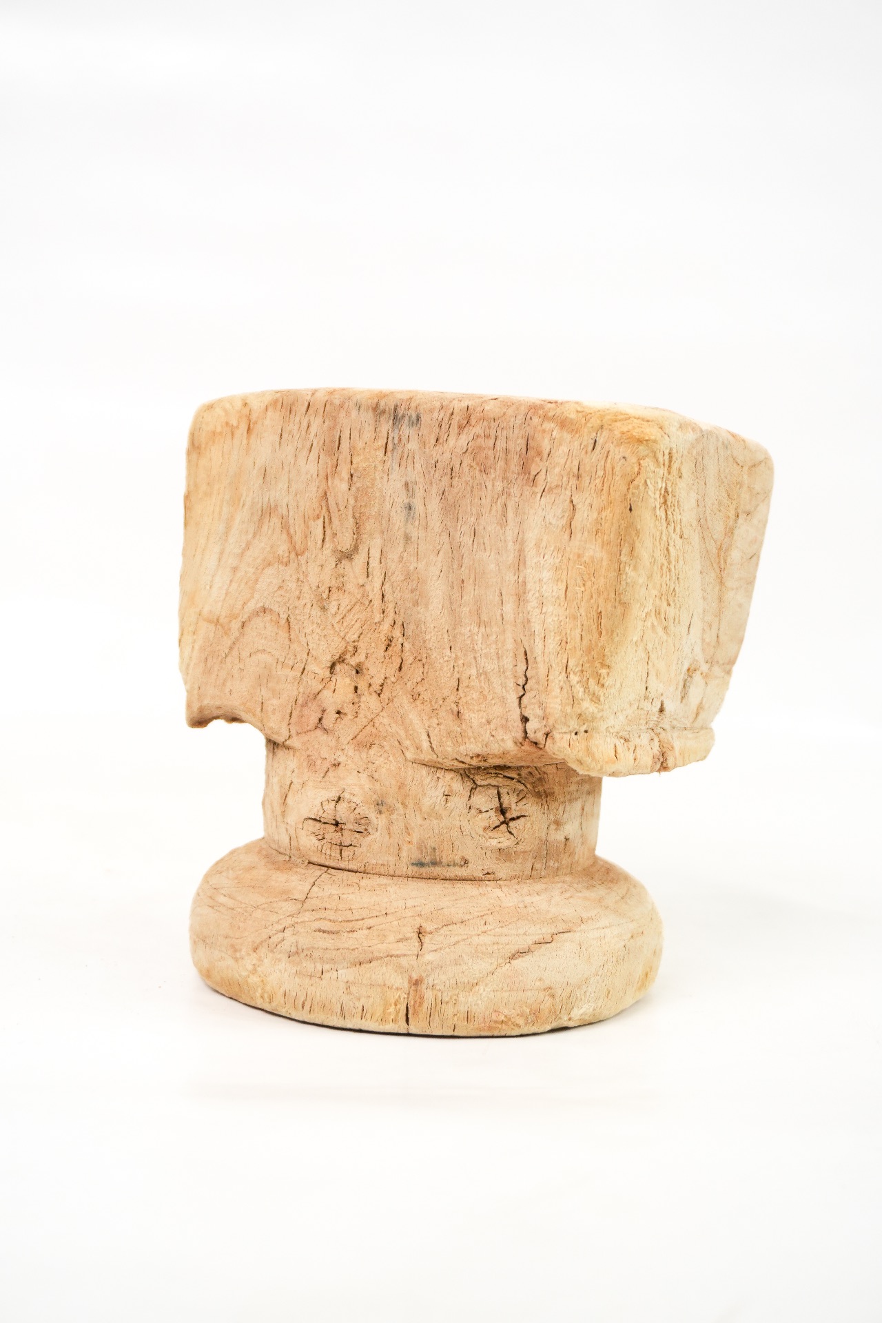 Rustic pillar candle stand